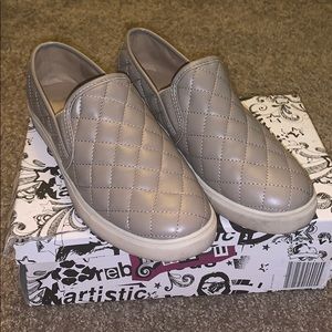 Brash taupe slip on sneakers